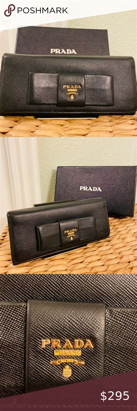 prada two tone saffiano calf leather wallet|authentic prada wallet.